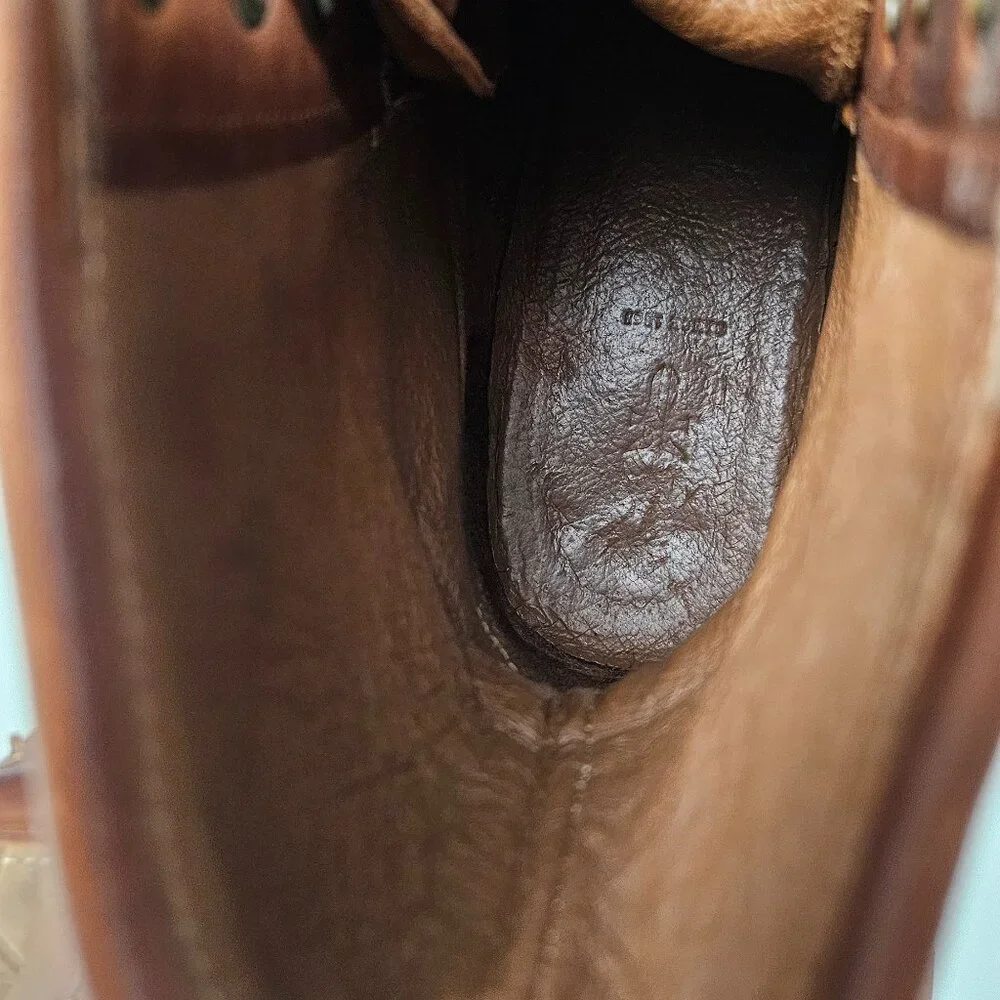 FRYE Veronica Combat Boot Cognac Brown Tan - Leather - Picture 15 of 16